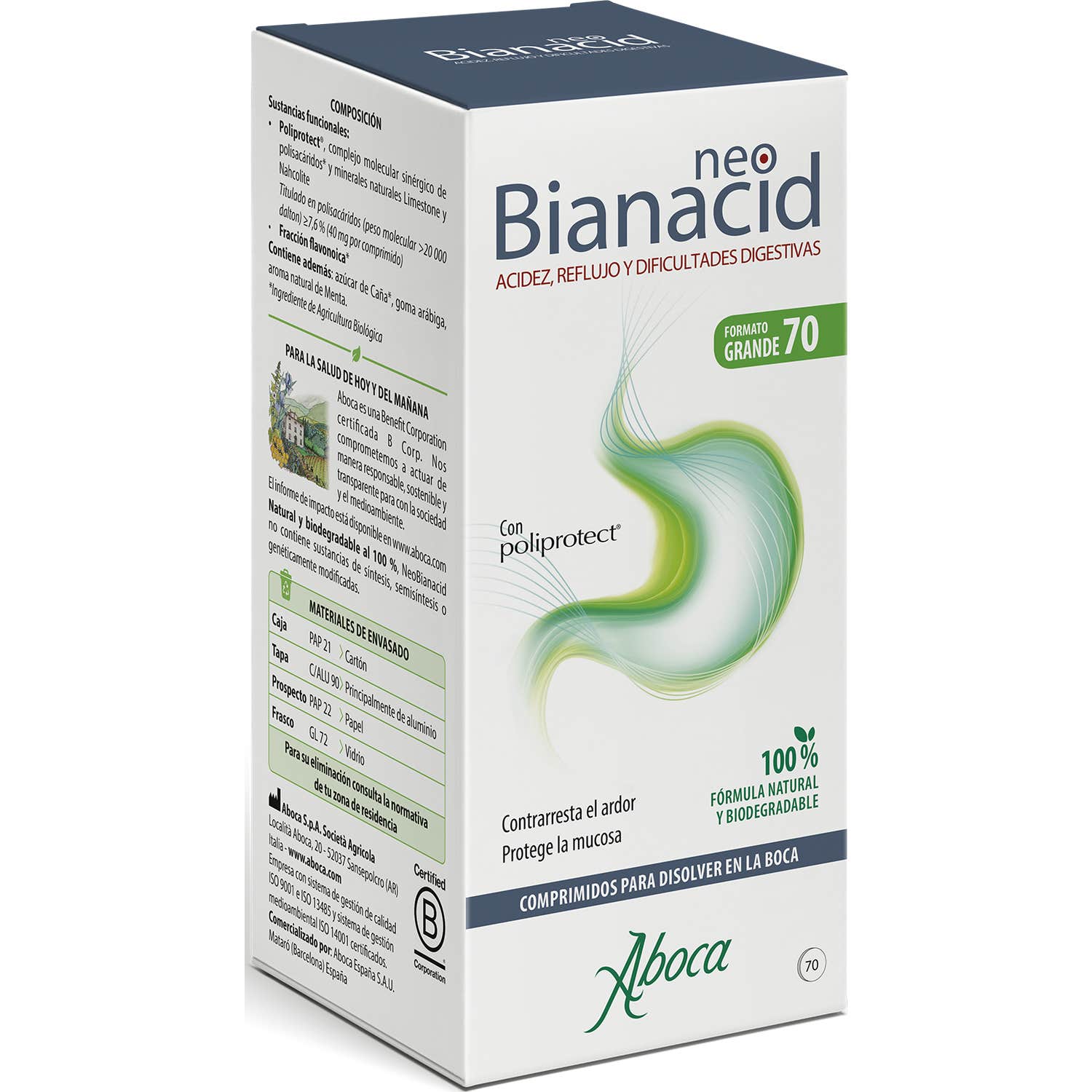 Aboca NeoBianacid Sabor Menta 70comp