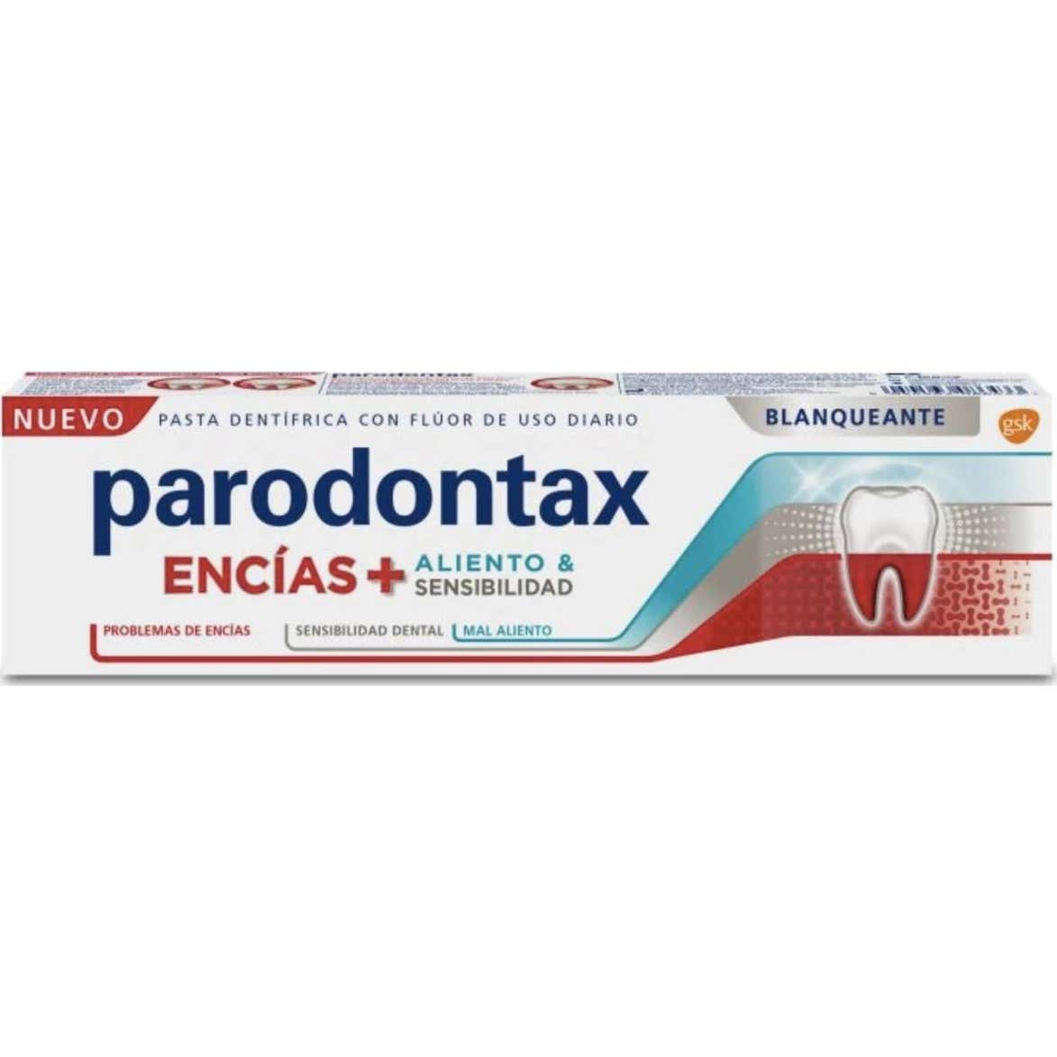 Parodontax Encías + Aliento & Sensibilidad Blanqueante 75ml
