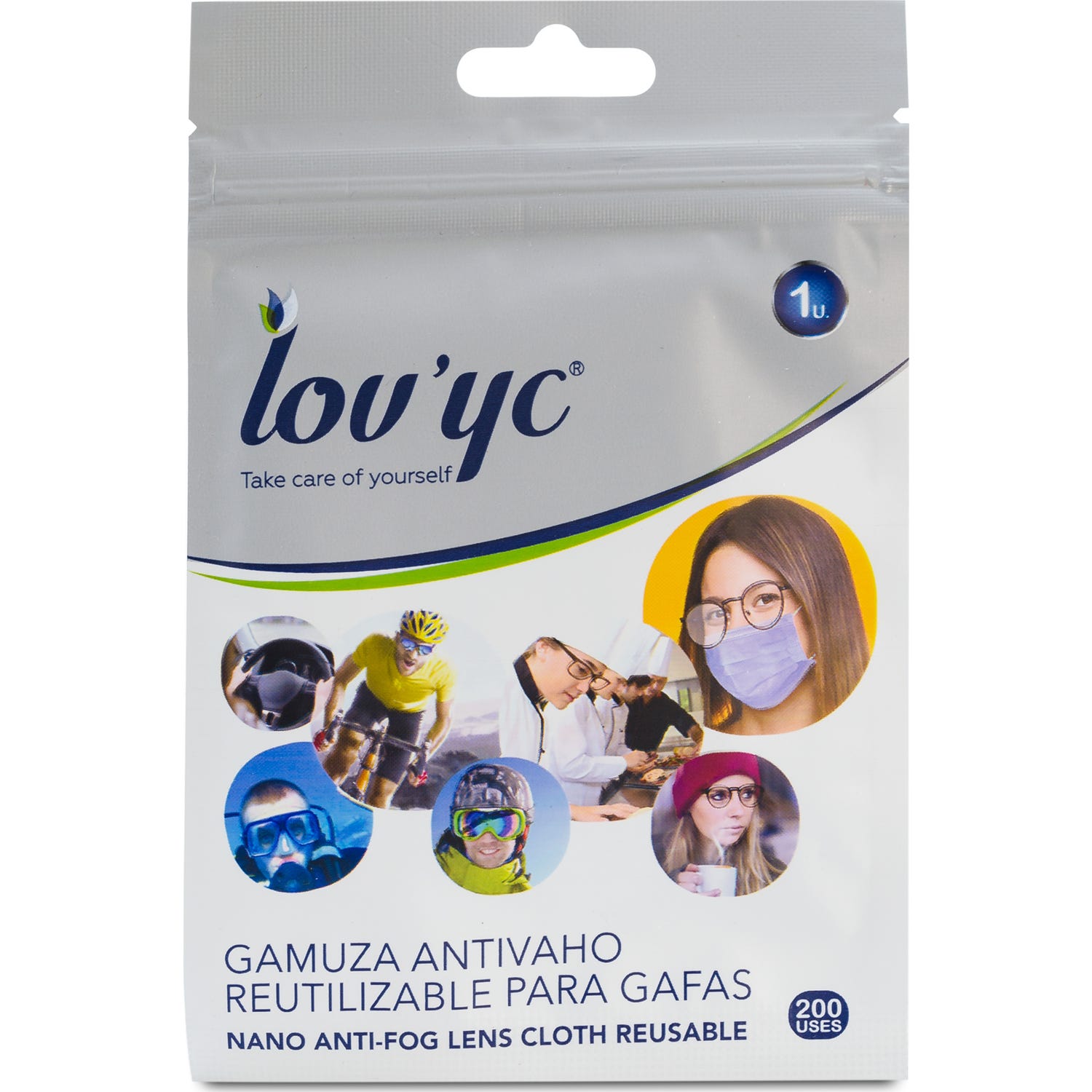 'Lov''yc Gamuza Antivaho Reutilizable Para Gafas 1ud'