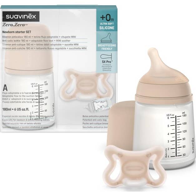 Suavinex Pack Zero Zero Chupete + Biberón Claro