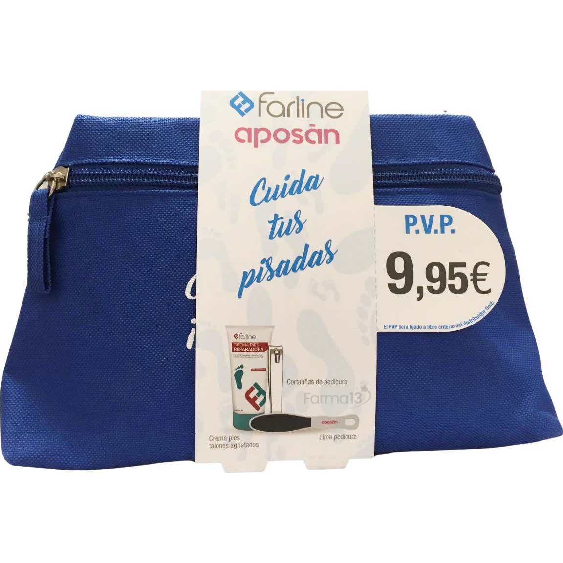 Farline Bolsa Cuida Tus Pies + Crema + Cortauñas + Piedra Pómez