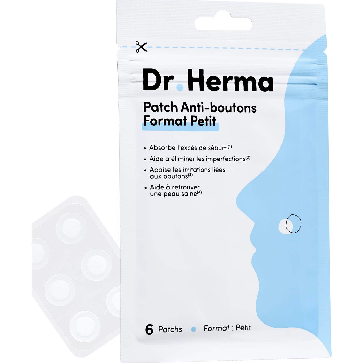 Dr. Herma Patch Anti-Granos Pequeño 6uds