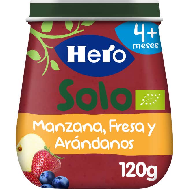 Hero Manzana Fresa y Arándanos 120 g