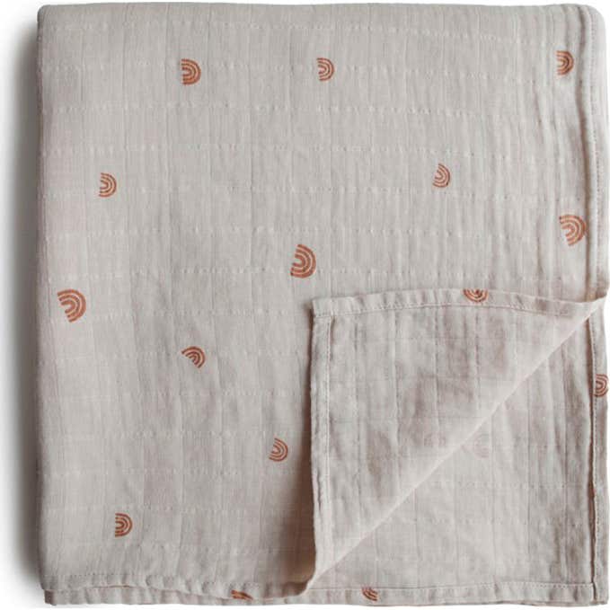 Mushie Manta Musselina Algodón Organico Arcoíris 1ud