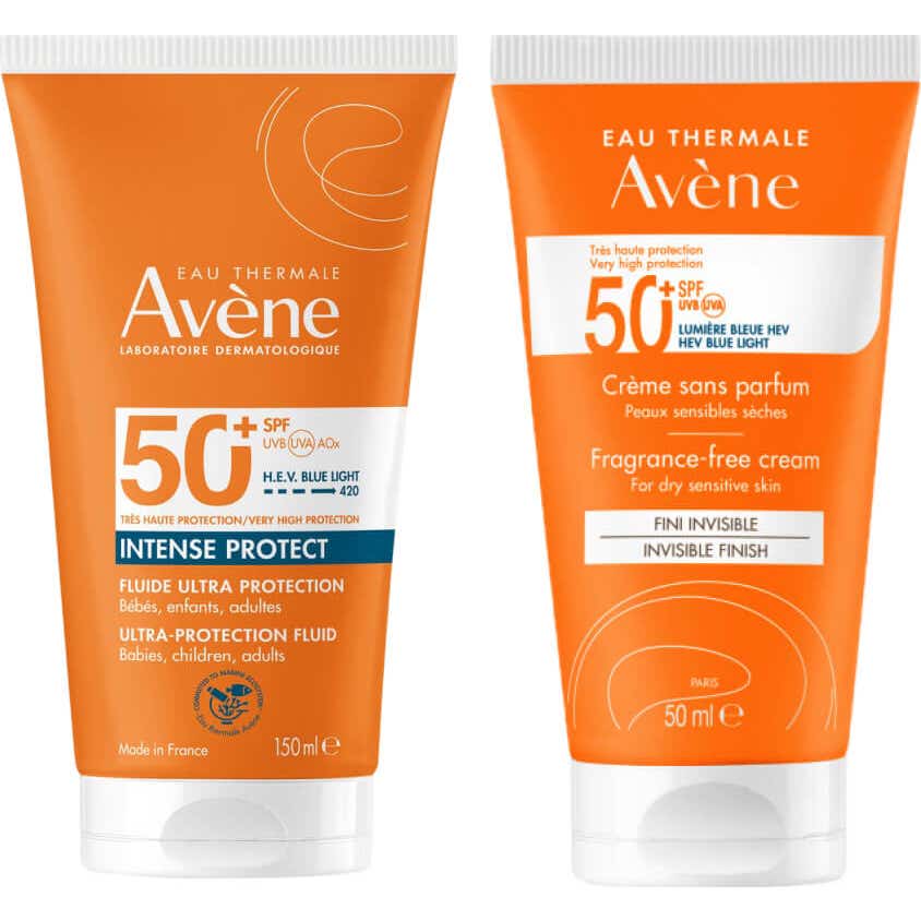 Avène Pack Crema SPF50+ Sin Perfume 50ml + Intense Protect SPF50+ 150ml