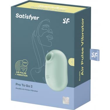 Satisfyer Pro To Go 2 Estimulador y Vibrador Verde 1 ud