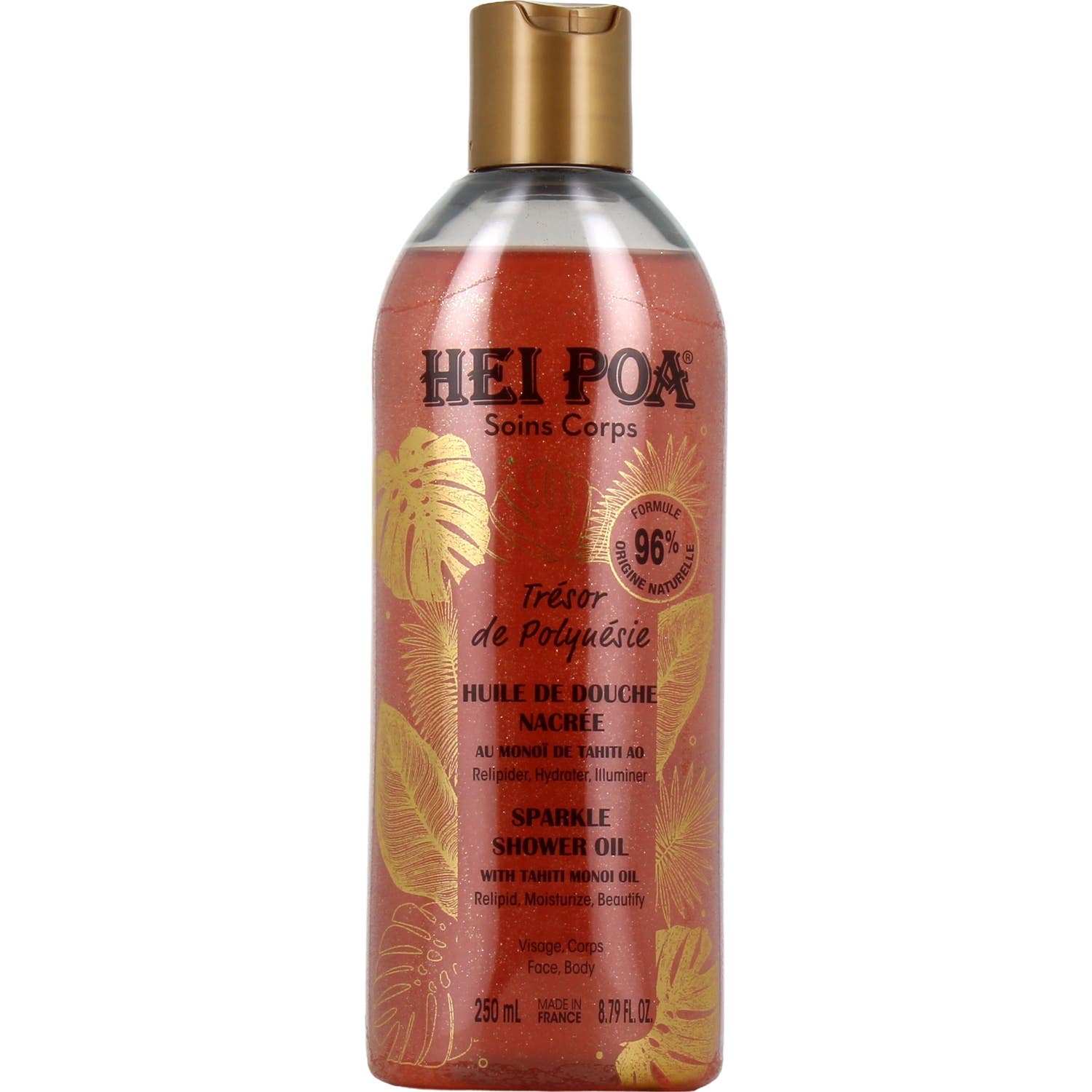 Hei Poa Aceite Ducha Nacarado Trésor de Polynésie 250ml
