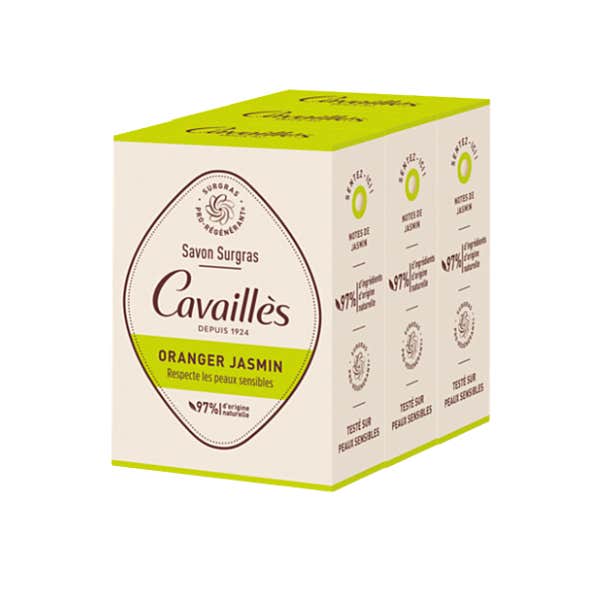 Cavailles Jabón Surgras Sólido Azahar Jazmín 3 X200 g