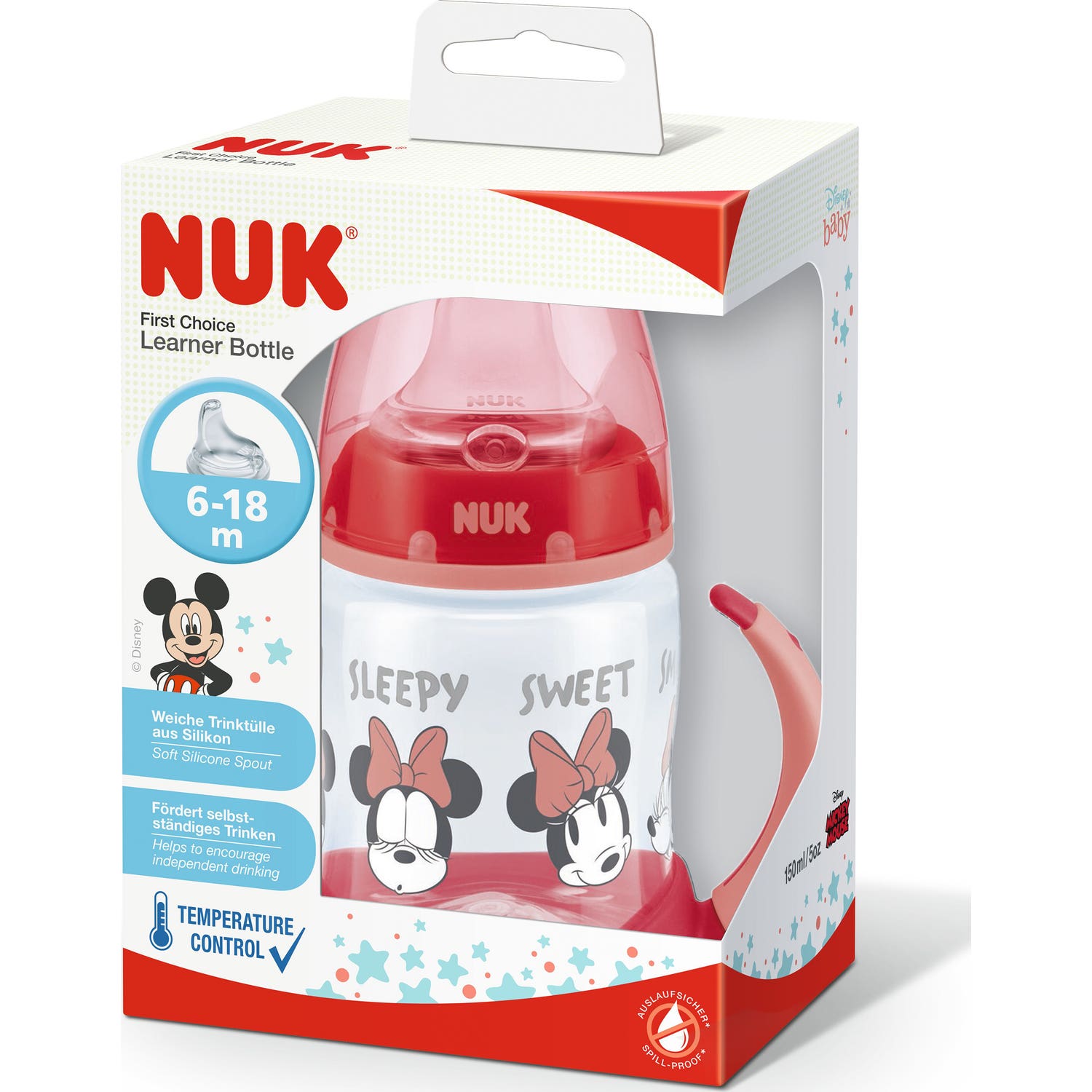 Nuk Biberon Silicona Mickey First Choice 6-18M Infantil 150ml