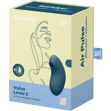 Satisfyer Vulva Lover 2 Stimulator & Vibrator Blue 1 ud