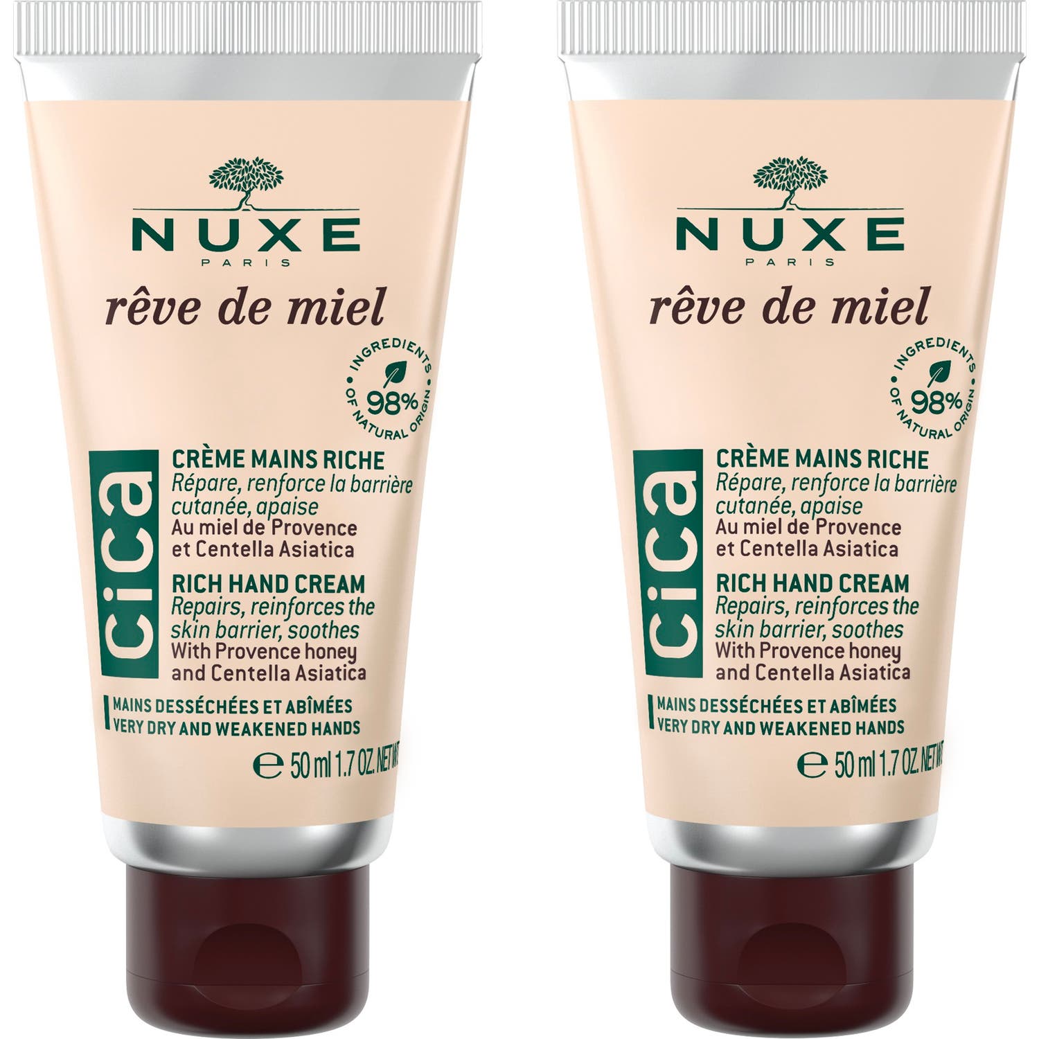 Nuxe Rêve de Miel CICA Crema de Manos Rica 2x50ml