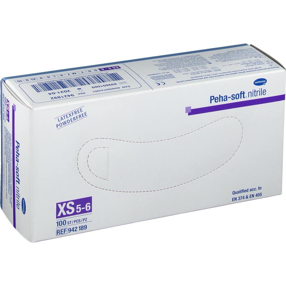 Peha Soft Nitrile Guantes TXS 100 uds