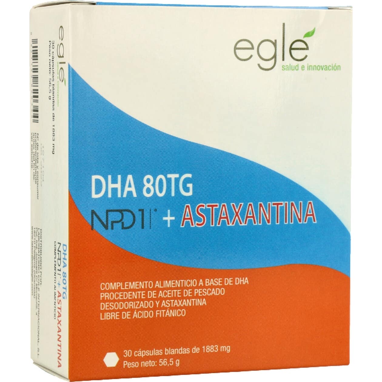 Eglé NPD1 DHA 80TG Astaxantina 30 Perlas
