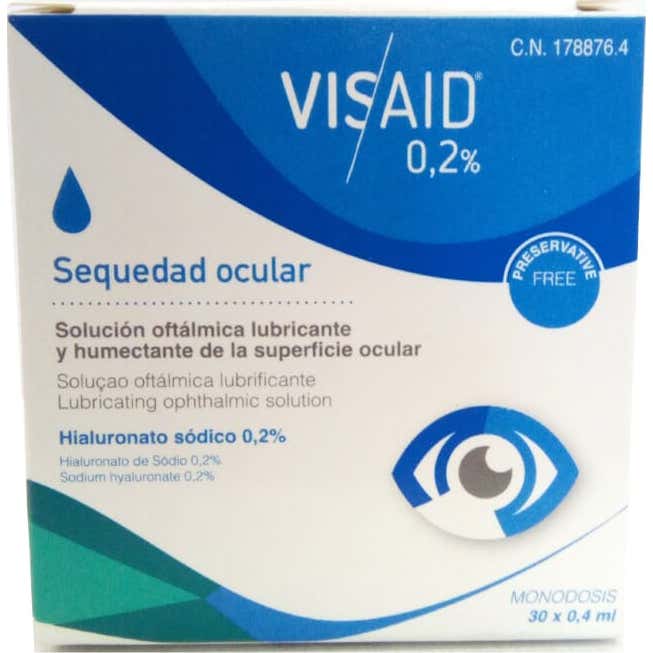 Visaid 0,2% gotas oculares estériles 0 4 ml x 30 uds