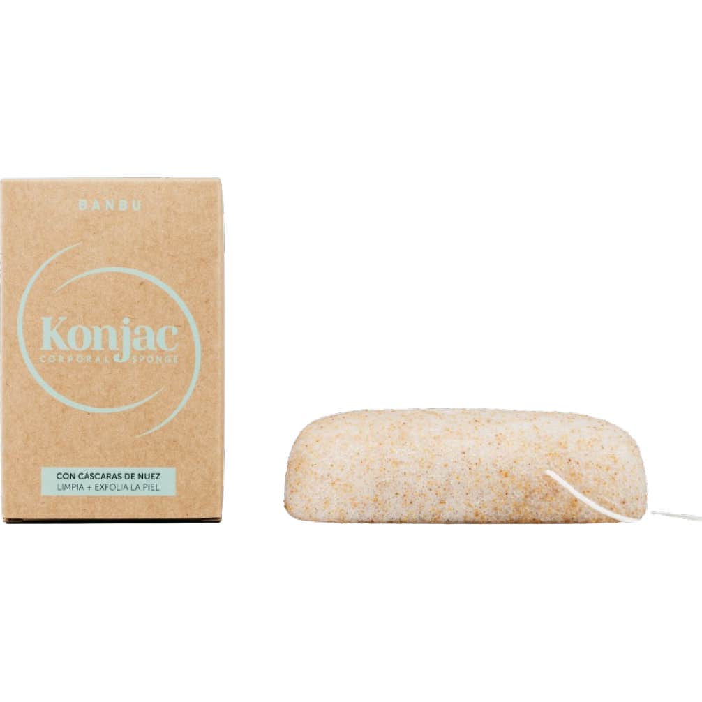 Banbu Konjac Esponja Corporal Exfoliante Natural con Nuez 5g