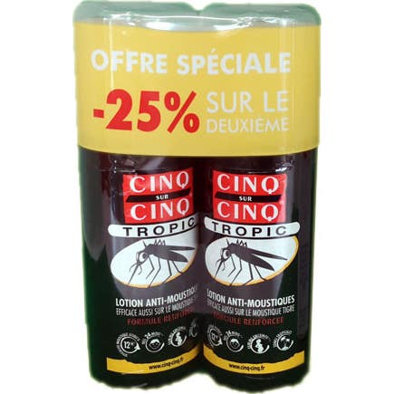 Cinq Sur Cinq Tropic Loción Repelente Mosquitos Spray 2x75ml