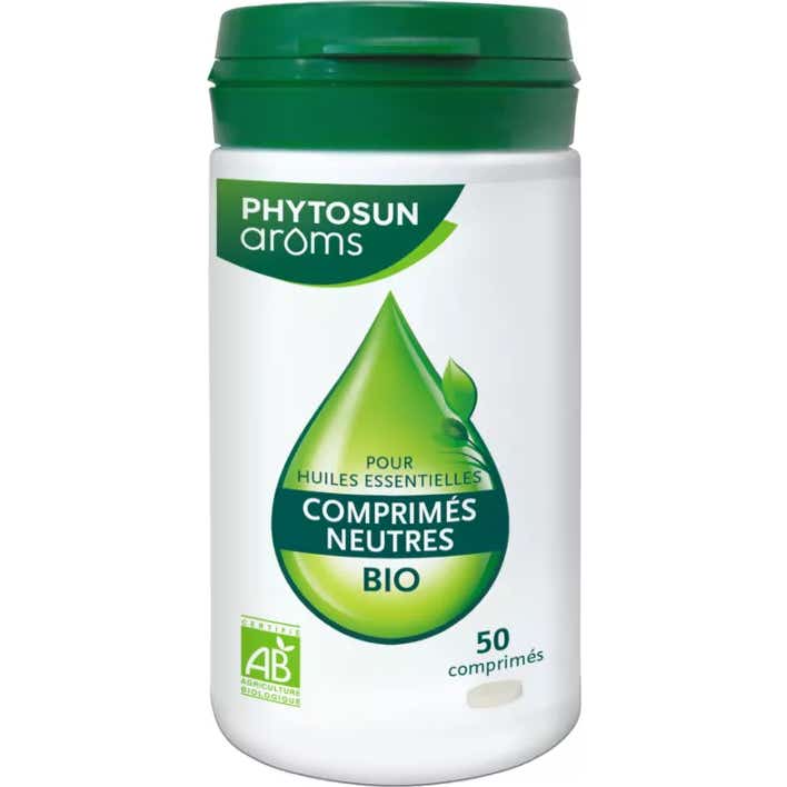 Phytosun Aroms Comprimidos Neutros BIO para Aceites Esenciales 50 comp