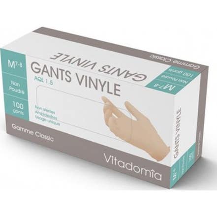 Vitadomia Guante de vinilo N/Pdr L 100