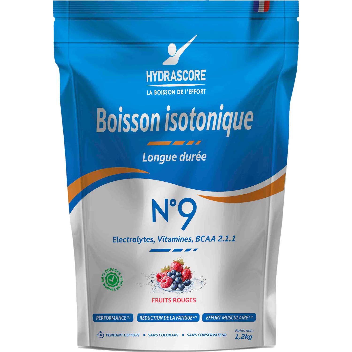Hydrascore N°9 Frutos Rojos Bebida Energética Bcaa 1.200g