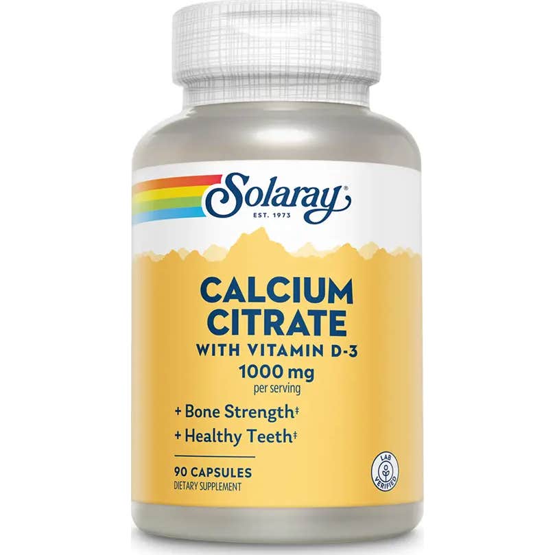 Solaray Citrato de Calcio 1000mg con Vitamina D3 90caps