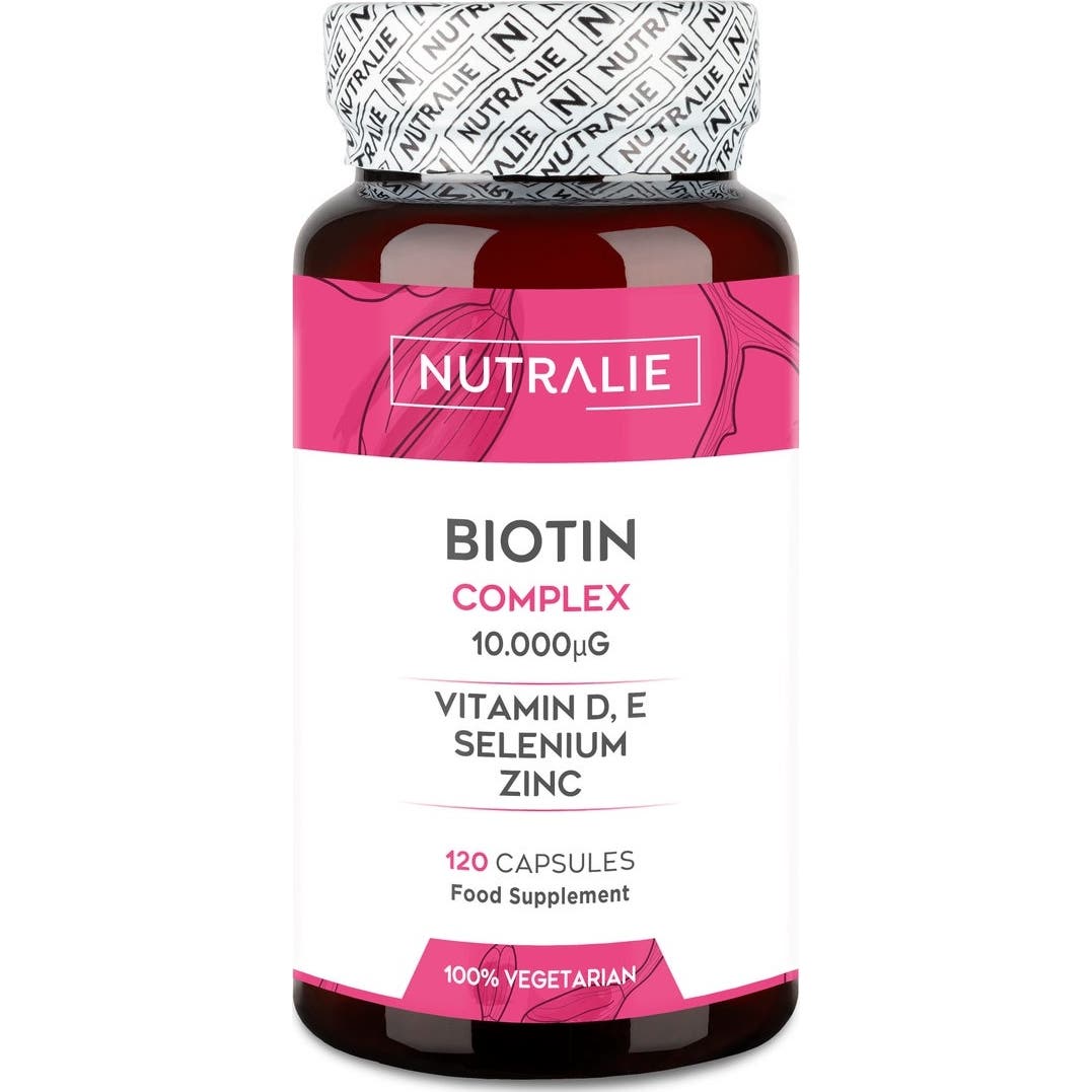 Nutralie Biotina Complex + Vit D y E 10000mcg Pelo, Piel, Uñas 120caps