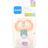 MAM 2 Chupetes Anatómicos Silicona Dcor 6 Meses y +