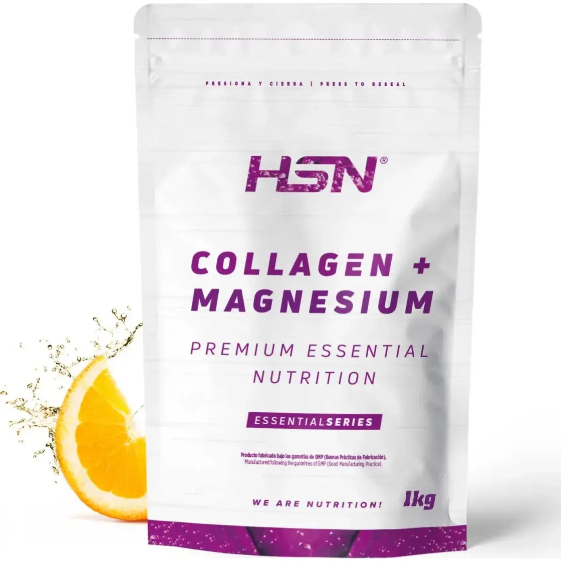 HSN Colágeno Hidrolizado + Magnesio 2.0 en Polvo Naranja 1kg