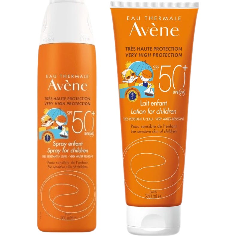 Avène Pack Solar Spray Niños SPF50+ 200ml + Solar Leche Niños SPF50+ 250ml