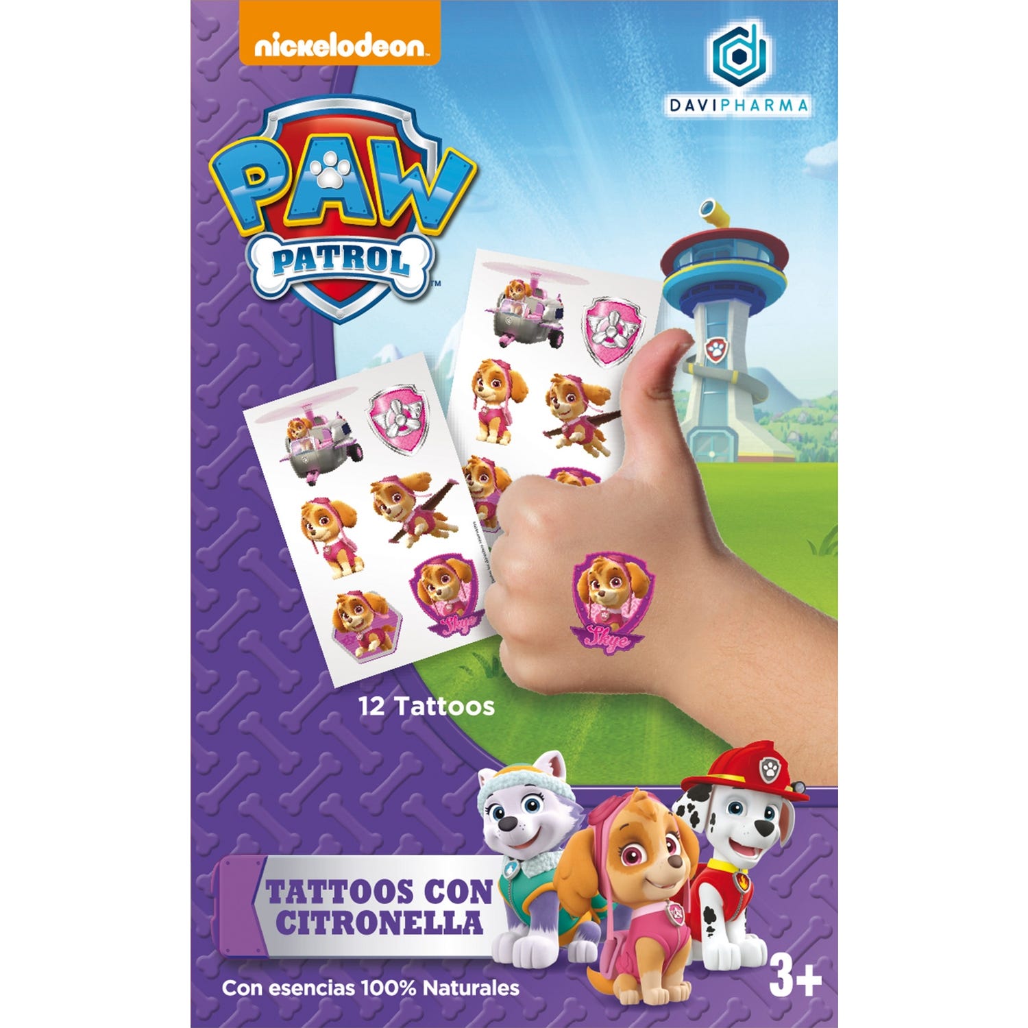 Davipharma Caja Tattoos Citronella Paw Patrol Rosa