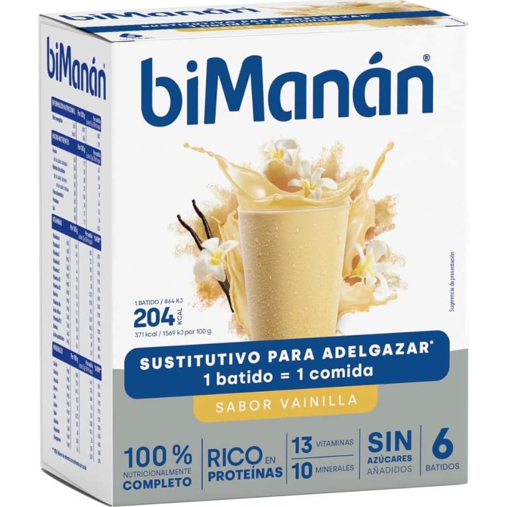 biManán Batido Sustitutivo Sabor Vainilla 6uds