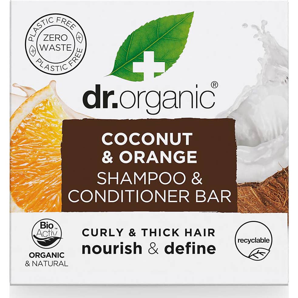 Dr. Organic Coco Naranja Champú Acondicionador Sólido 75g