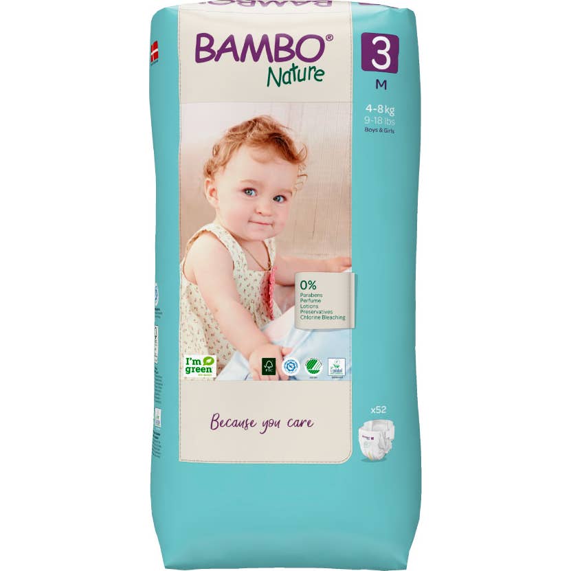Bambo Nature Pañal Talla 3 M 52uds