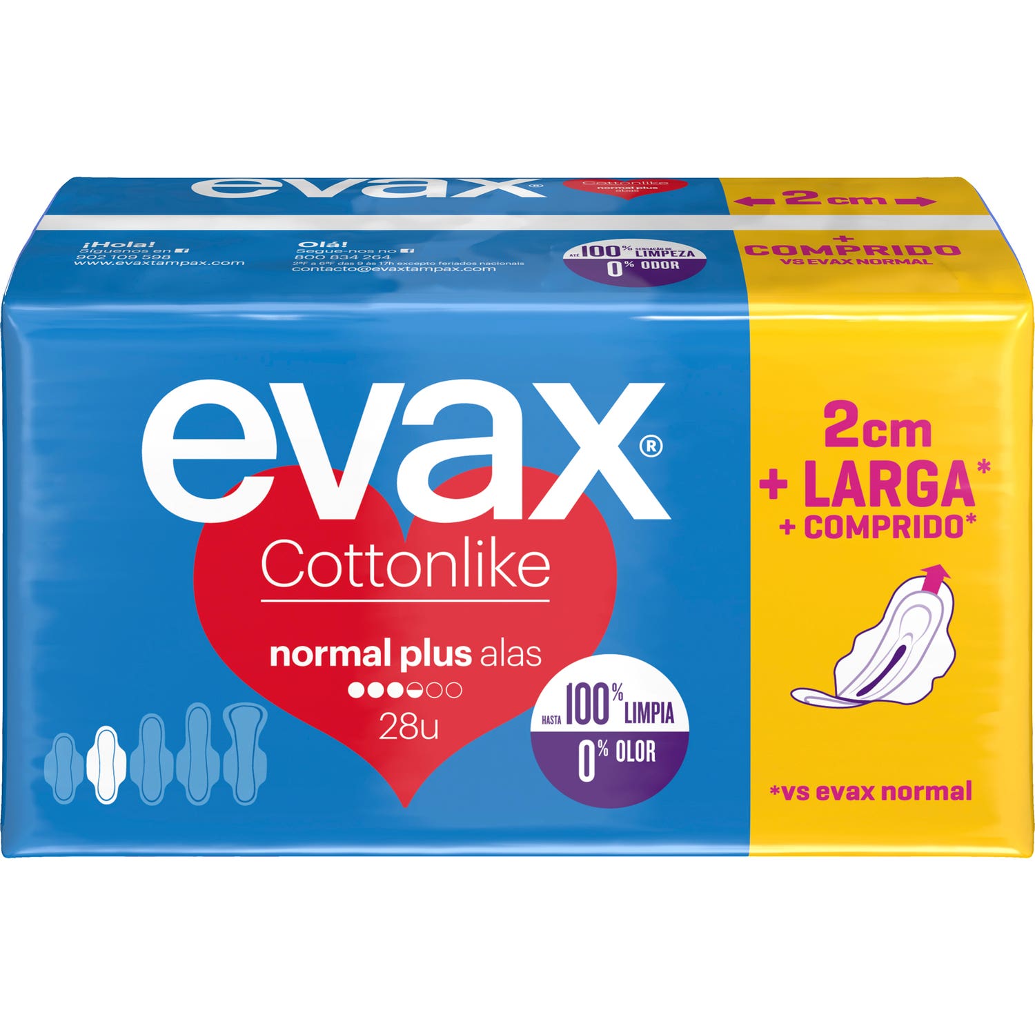 Evax Cottonlike Alas Normal Plus Compresa 28 Uds.