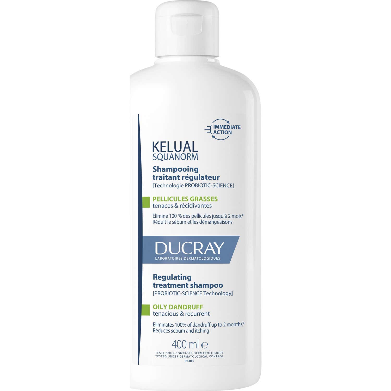 Ducray Kelual Squanorm Champú Anticaspa Caspa Grasa 400ml