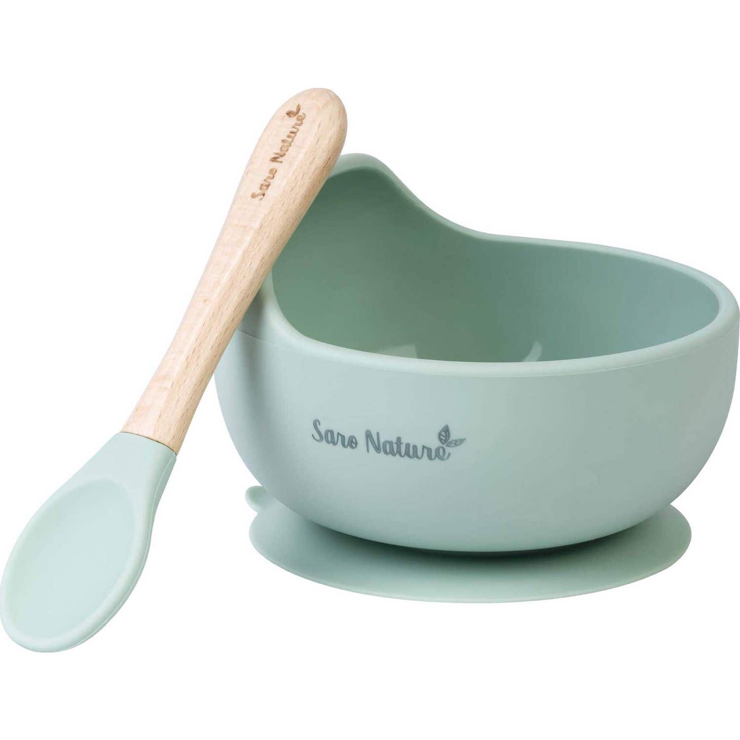 Saro Set Bol Wave Nordic Verde Nature con Ventosa 1ud