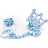 Acofarbaby Cadenita Y Chupete Silicona Simetrico Azul 6-12M