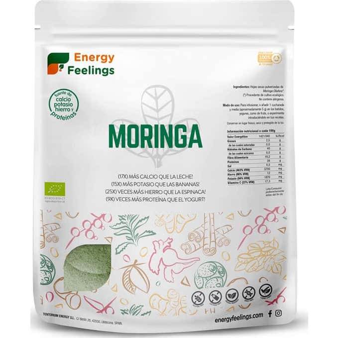 Energy Feelings Moringa Polvo Eco Vegan Sin Gluten 1 Kg