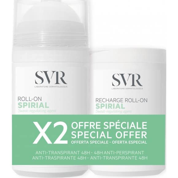 SVR Spirial Roll-on Desodorante Antitranspirante 48H 50ml + Recarga 50ml
