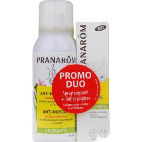 Pranarôm Aromapic Antimosquitos Spray Corporal BIO 75 ml + Roll-on Postpicaduras BIO 15 ml