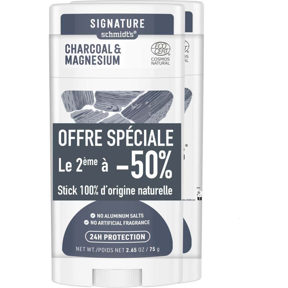 'Schmidt''s Desodorante Carbón & Magnesio Stick 2x75g'
