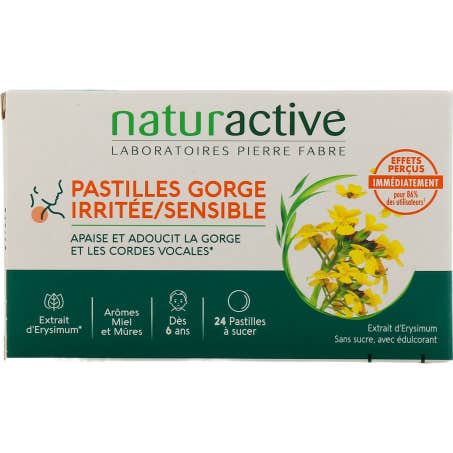 Naturactive Pastilles Gorge Irritéé Sensible 24 Pastilles