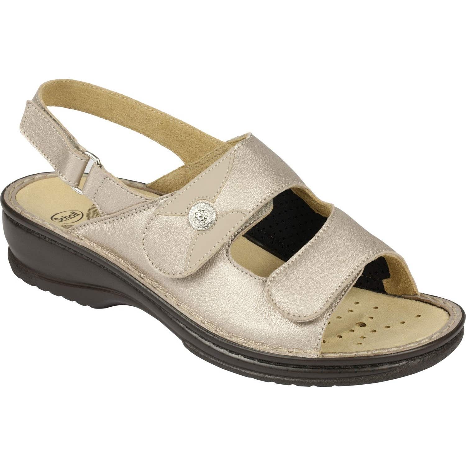 Scholl Costanza B/S Sandalia Suela Extraíble Beige 39 1 Par