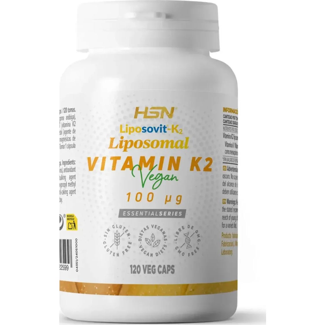 HSN Vitamina K2 Liposomada Liposovit® 100mcg Vitamina K 120vcaps