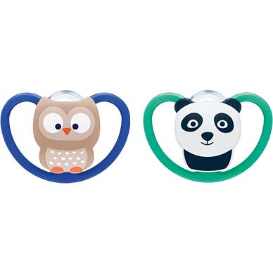 Nuk Space Chupete Búho Panda 6-18 m 2 uds