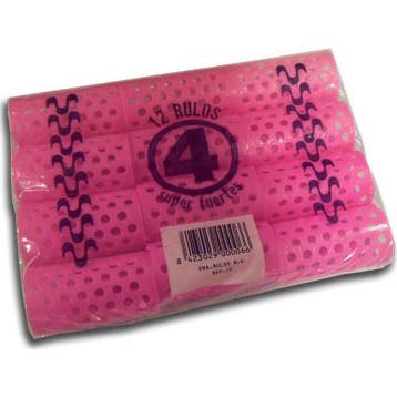 Eurostil Bucles Rosa Nº 4 12 uds