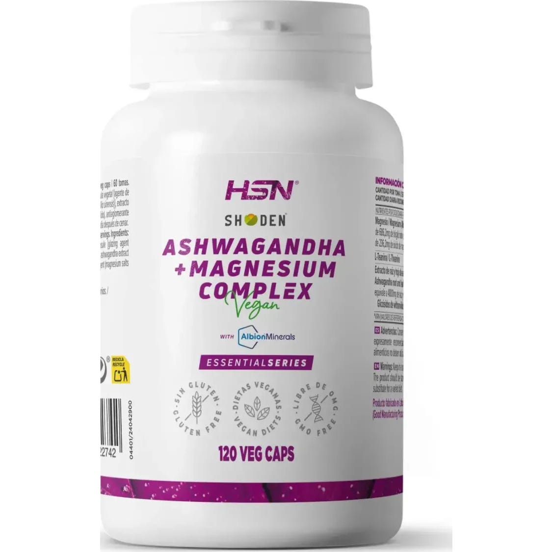 HSN Ashwagandha + Magnesio Complex 120vcaps