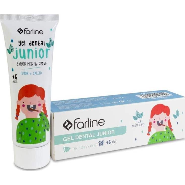 Farline gel Dental Junior Menta Suave 75 ml