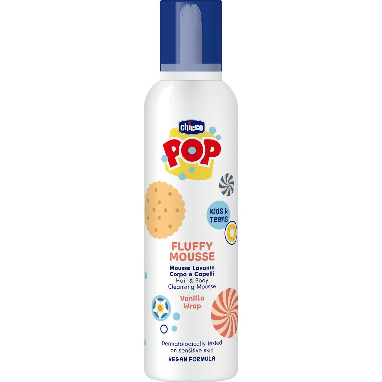 Chicco Pop Fluffy Espuma Cuerpo Cabello Vainilla 200 ml