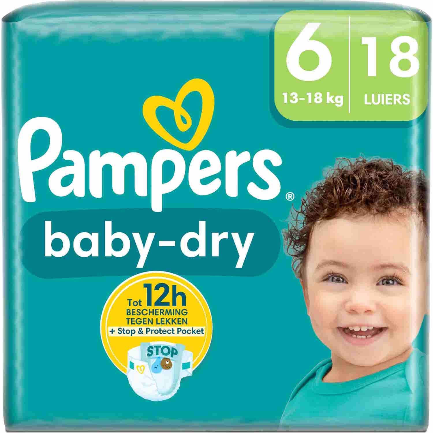 Pampers Baby Dry 12H Pañal Talla 6 18uds