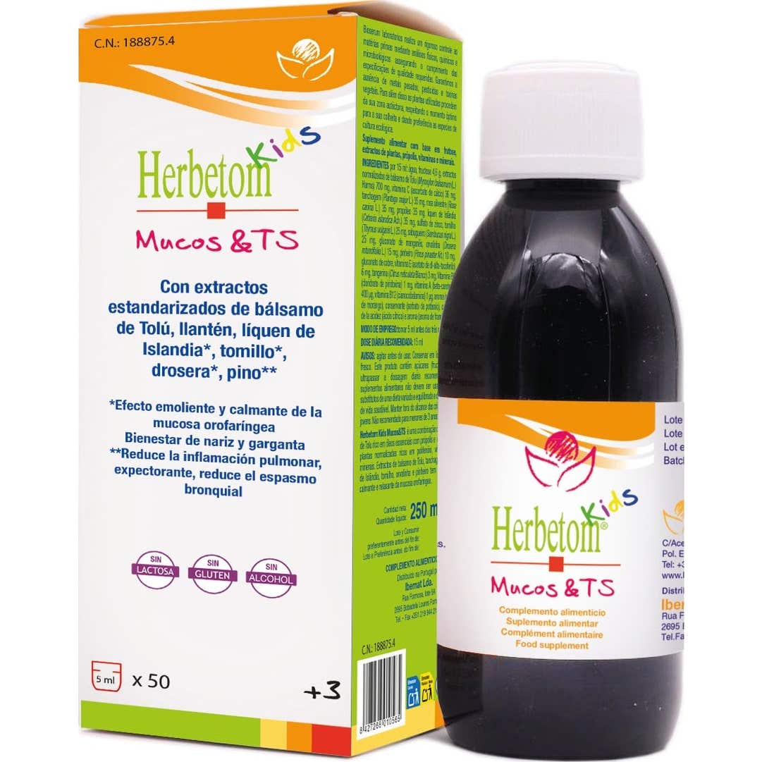 Bioserum 5 X Herbetom Kids Mucos&Ts 250 Ml - Imagen 3